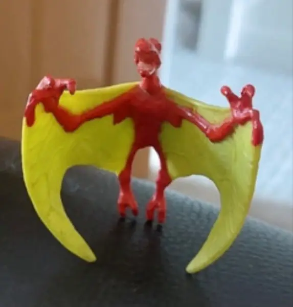 Pteranodon #155, Monster in My Pocket: Series 6: Dinosaurs, Neon Yellow